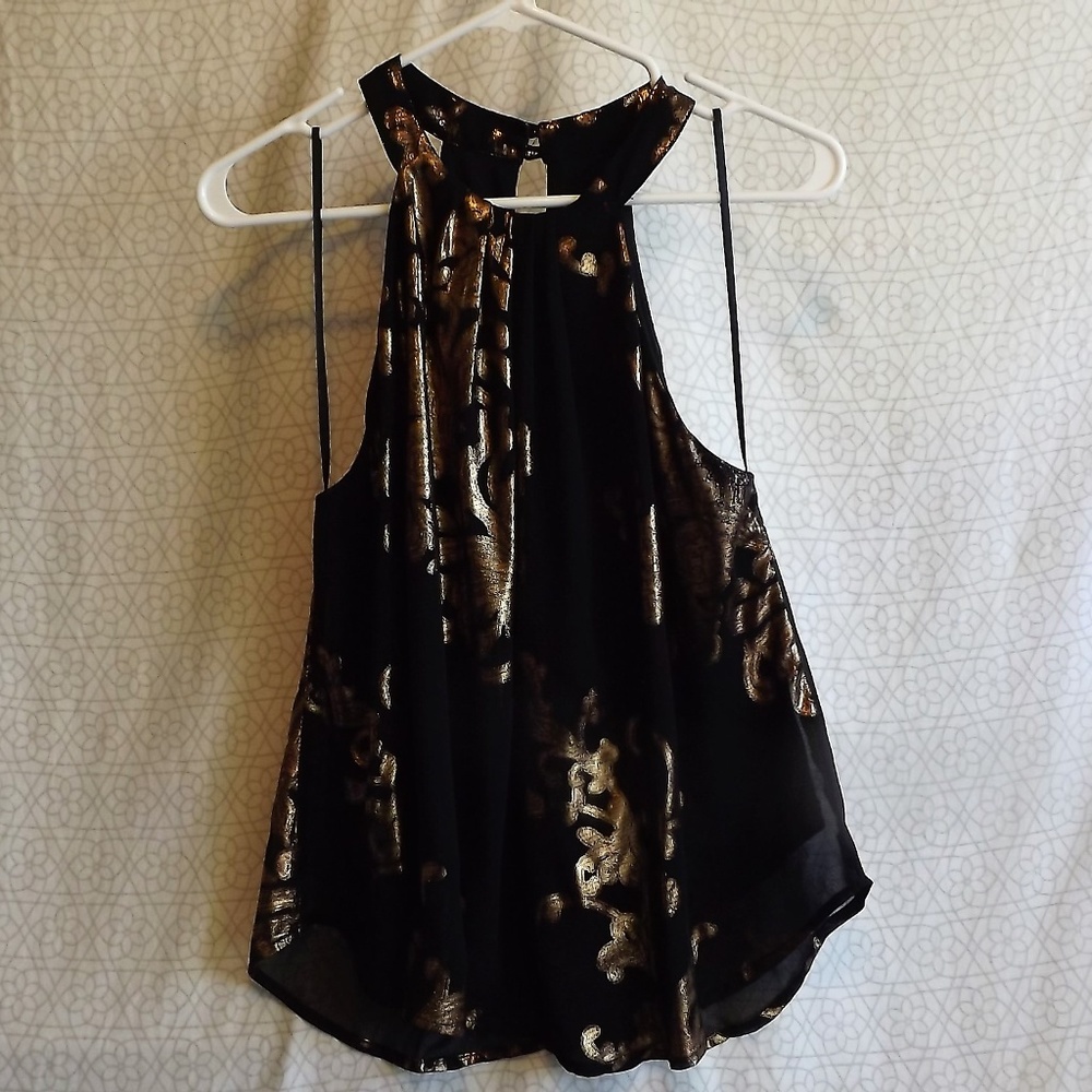 Choker Collar Tank Blouse